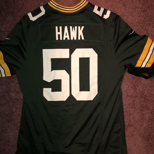 Retired Aj Hawk #50 Nike Packers jersey!